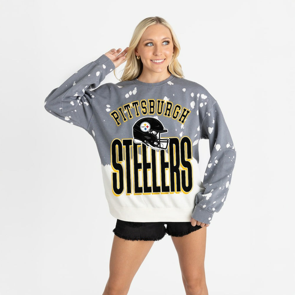 NFL Pittsburgh Steelers Gameday Couture Women's Arch Rivals Faded Wash Sweatshirt