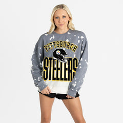 NFL Pittsburgh Steelers Gameday Couture Women's Arch Rivals Faded Wash Sweatshirt