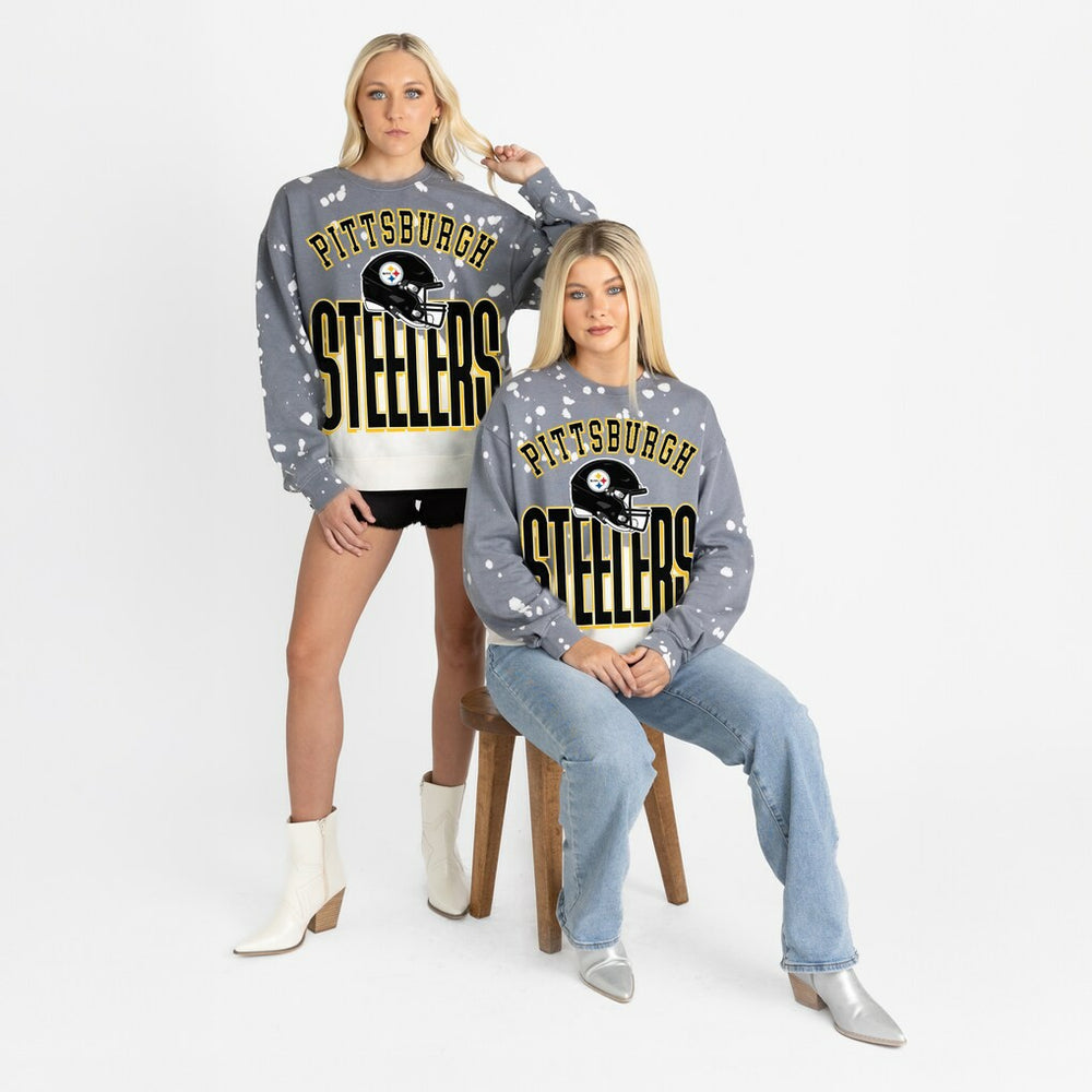 NFL Pittsburgh Steelers Gameday Couture Women's Arch Rivals Faded Wash Sweatshirt