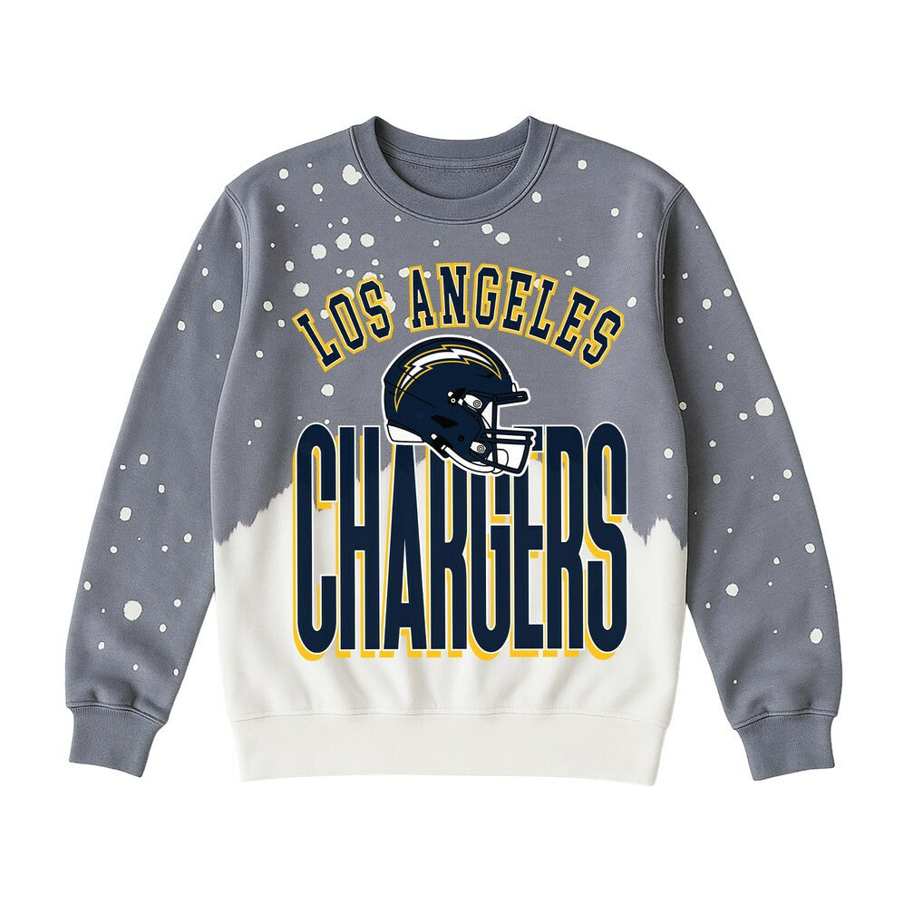 NFL Los Angeles Chargers Gameday Couture Women's Arch Rivals Faded Wash Sweatshirt
