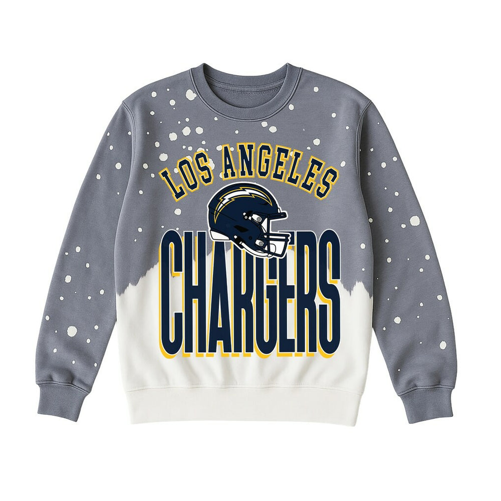 NFL Los Angeles Chargers Gameday Couture Women's Arch Rivals Faded Wash Sweatshirt