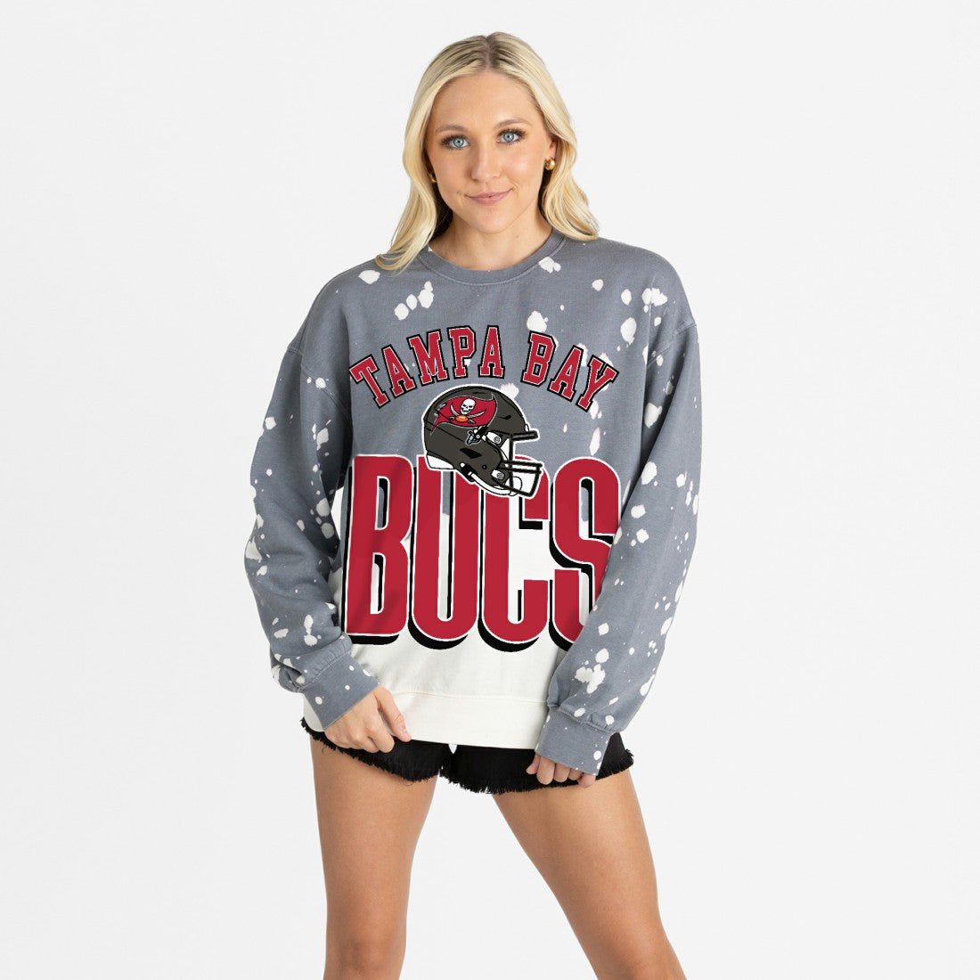 NFL Tampa Bay Buccaneers Gameday Couture Women's Arch Rivals Faded Wash Sweatshirt