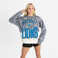 NFL Detroit Lions Gameday Couture Women's Arch Rivals Faded Wash Sweatshirt