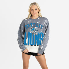 NFL Detroit Lions Gameday Couture Women's Arch Rivals Faded Wash Sweatshirt