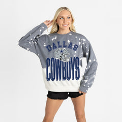 NFL Dallas Cowboys Gameday Couture Women's Arch Rivals Faded Wash Sweatshirt