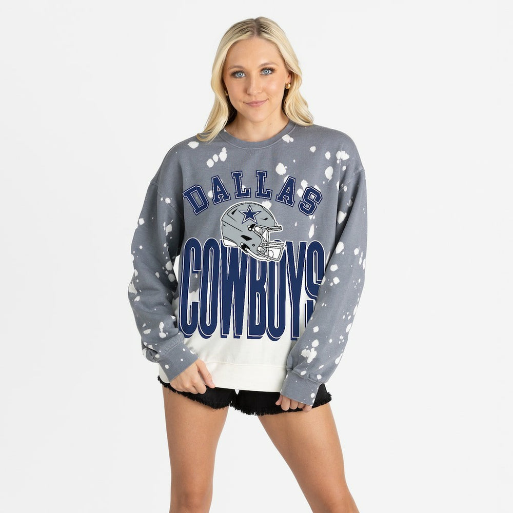 NFL Dallas Cowboys Gameday Couture Women's Arch Rivals Faded Wash Sweatshirt
