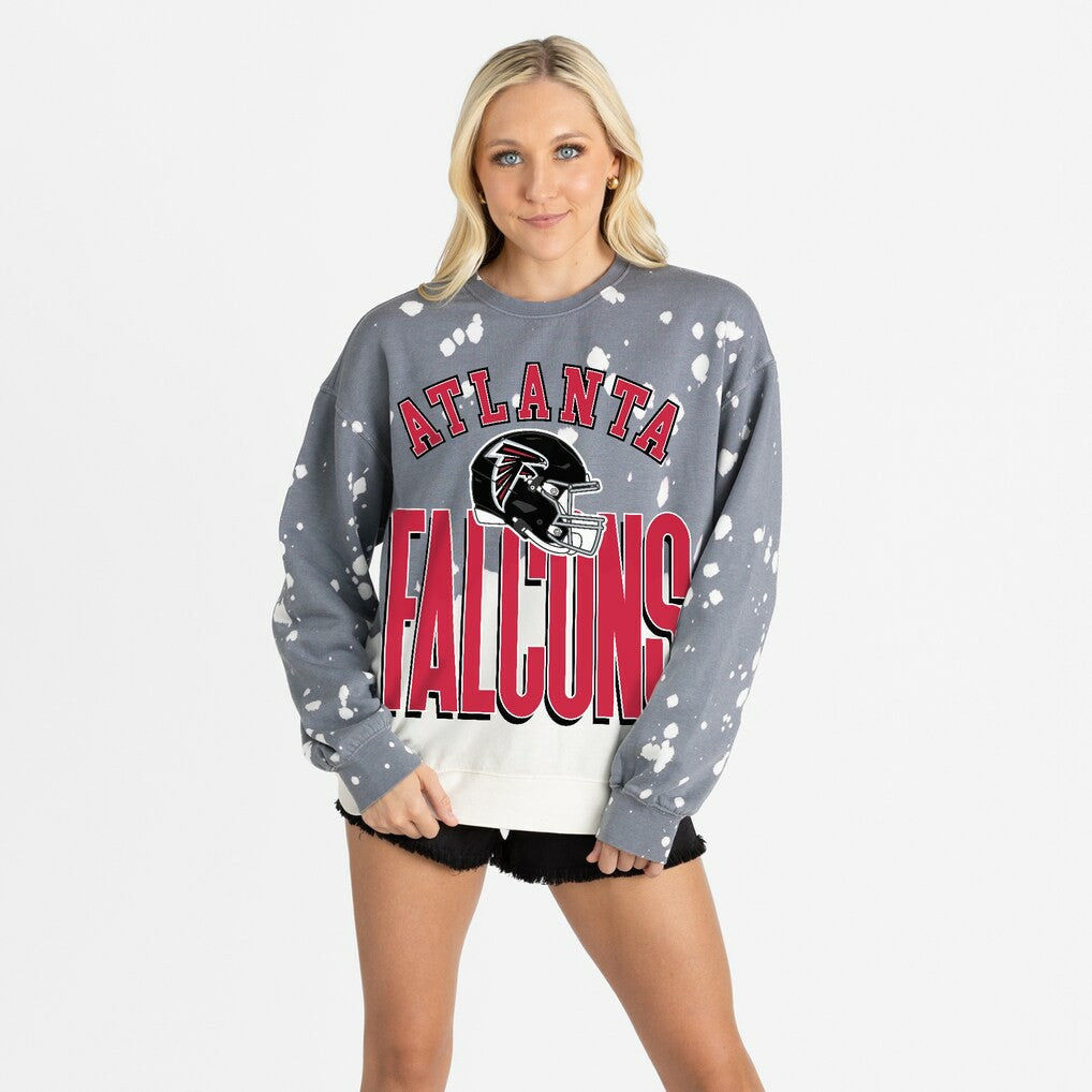 NFL Atlanta Falcons Gameday Couture Women's Arch Rivals Faded Wash Sweatshirt
