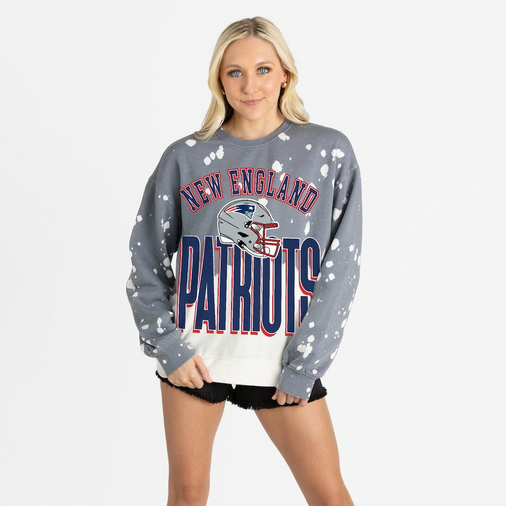 NFL New England Patriots Gameday Couture Women's Arch Rivals Faded Wash Sweatshirt