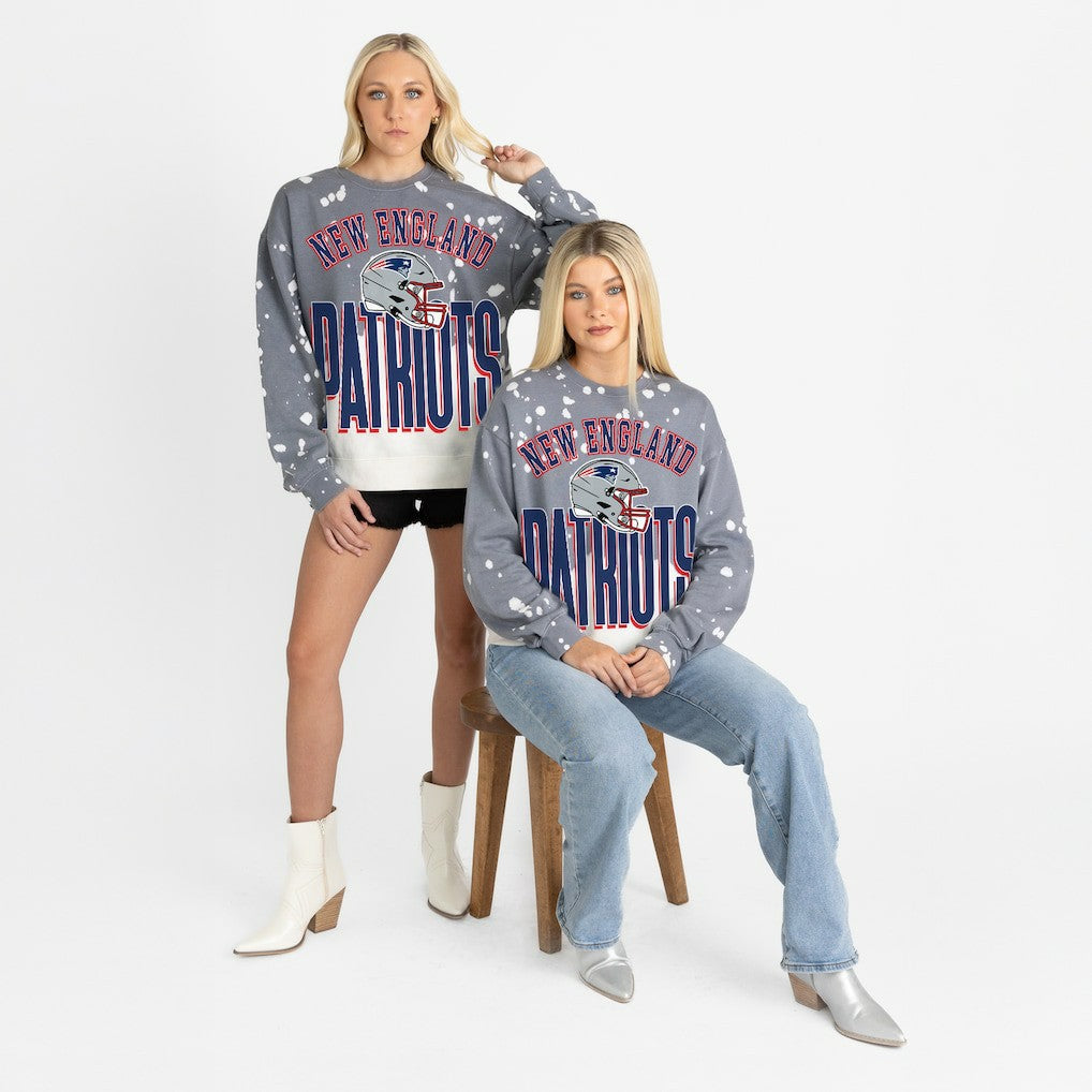 NFL New England Patriots Gameday Couture Women's Arch Rivals Faded Wash Sweatshirt