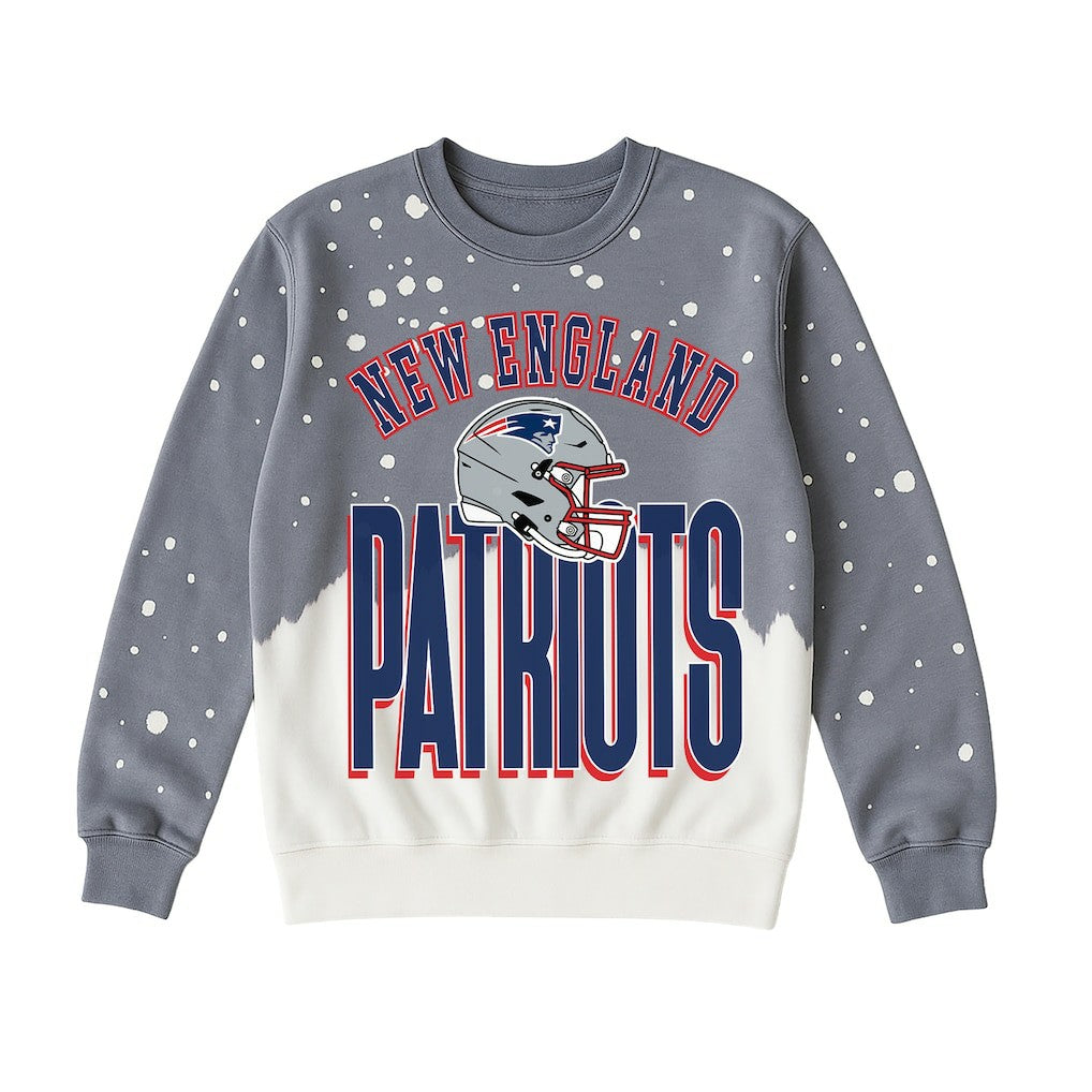 NFL New England Patriots Gameday Couture Women's Arch Rivals Faded Wash Sweatshirt