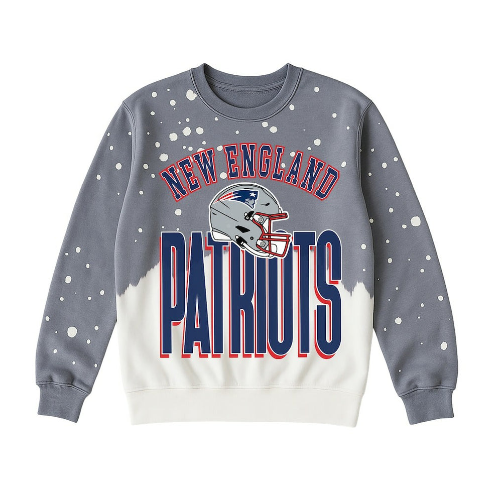 NFL New England Patriots Gameday Couture Women's Arch Rivals Faded Wash Sweatshirt