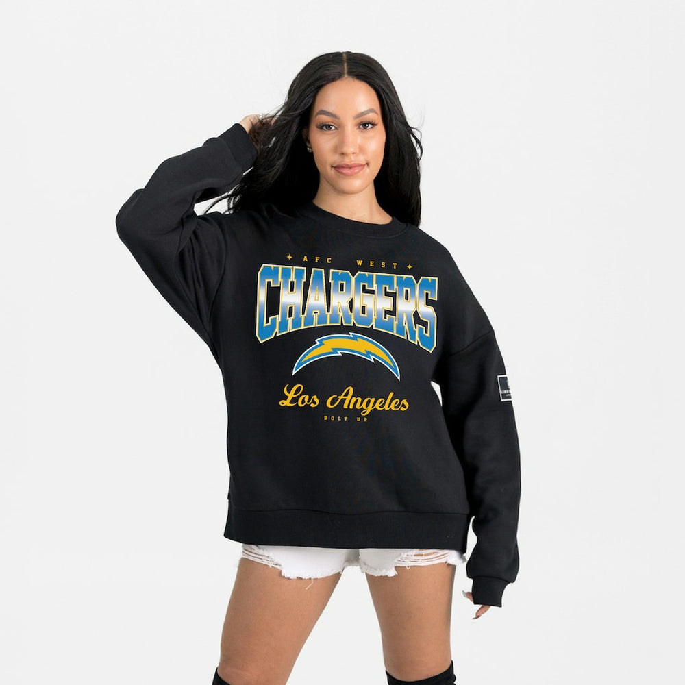NFL Los Angeles Chargers Gameday Couture Women's Powerhouse Play Premium Fleece Sweatshirt