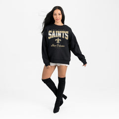 NFL New Orleans Saints Gameday Couture Women's Powerhouse Play Premium Fleece Sweatshirt