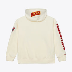 Houston Rockets Hardwood Classics Chainstitch Premium Fleece Hoodie - Cream | Mitchell & Ness online