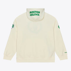 Boston Celtics Hardwood Classics Chainstitch Premium Fleece Hoodie - Cream | Mitchell & Ness online