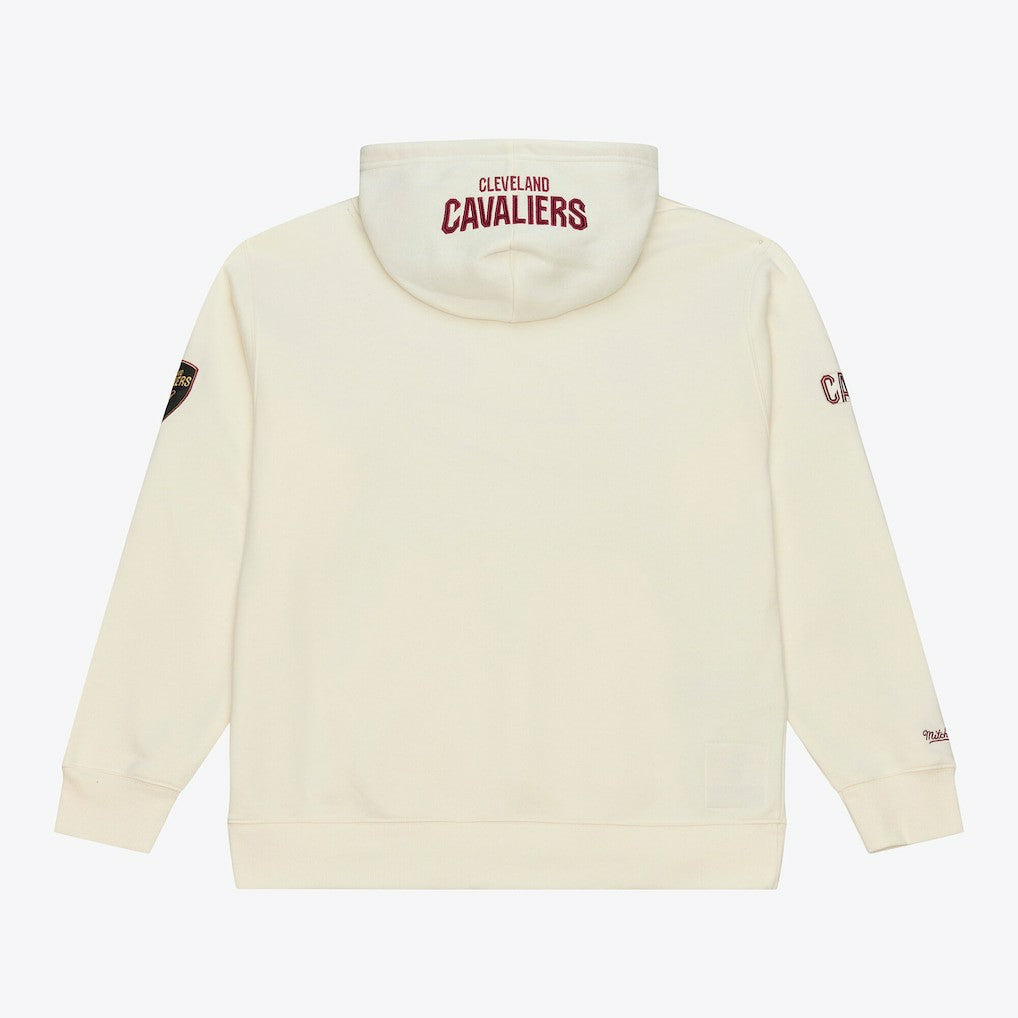 Cleveland Cavaliers Hardwood Classics Chainstitch Premium Fleece Hoodie sale - Cream | Mitchell & Ness for sale