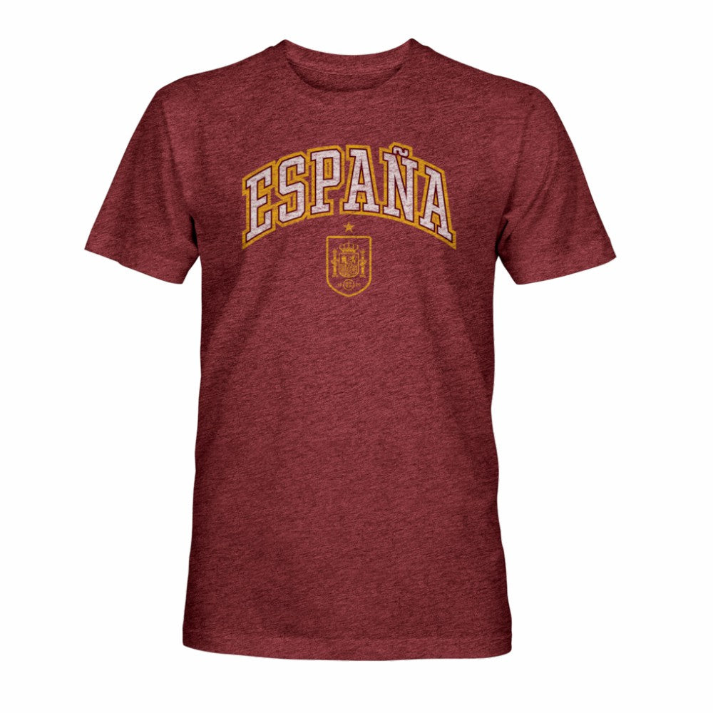 Spain National Team 1863FC Athletic Wordmark Vintage Tri-Blend T-Shirt / Soccer For sale