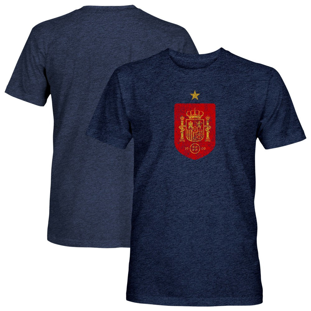 Spain National Team 1863FC Color Badge Tri-Blend T-Shirt / Soccer Online