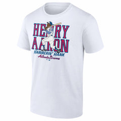 Hank Aaron Atlanta Braves Cooperstown Player T-Shirt - White