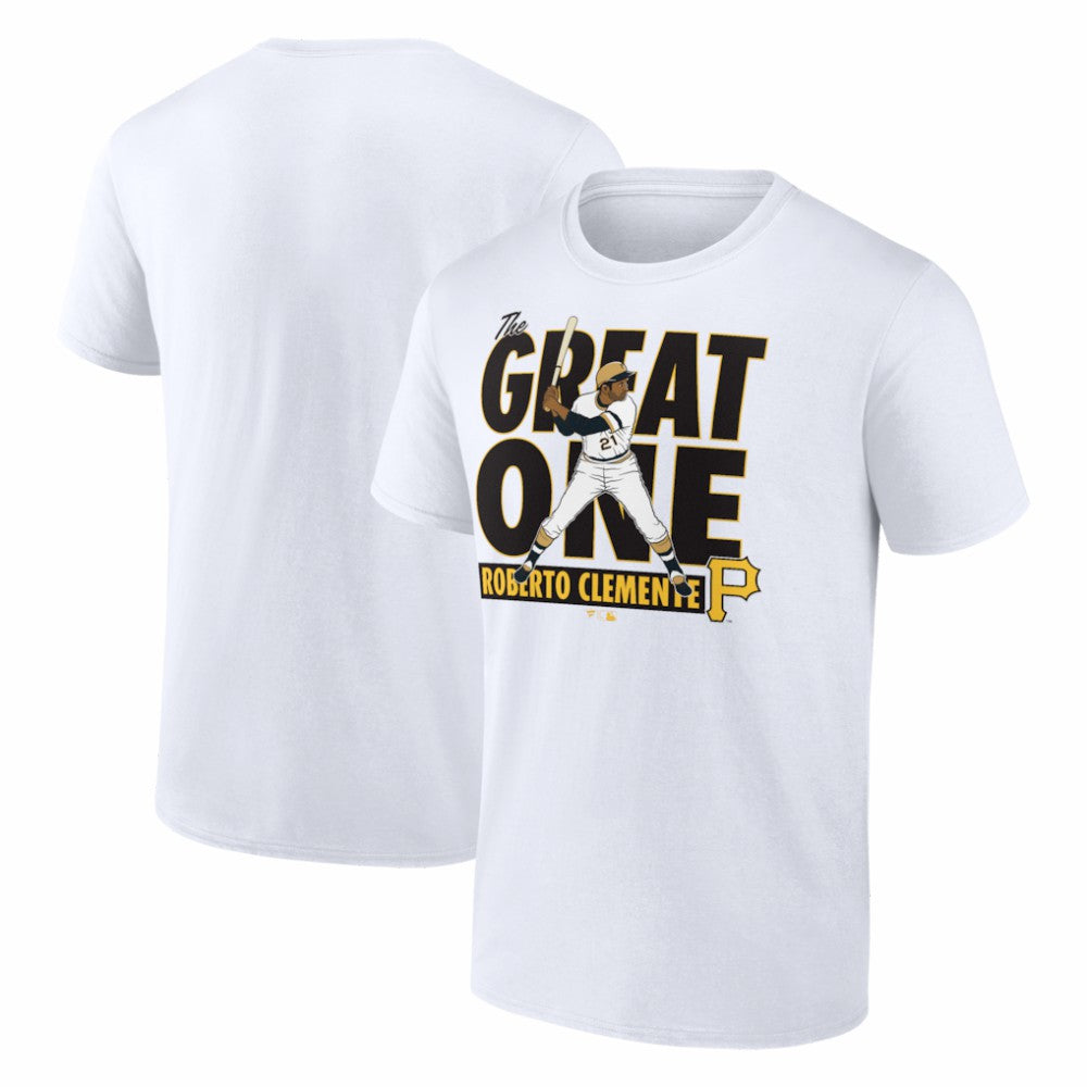 Roberto Clemente Pittsburgh Pirates Cooperstown Player T-Shirt - White