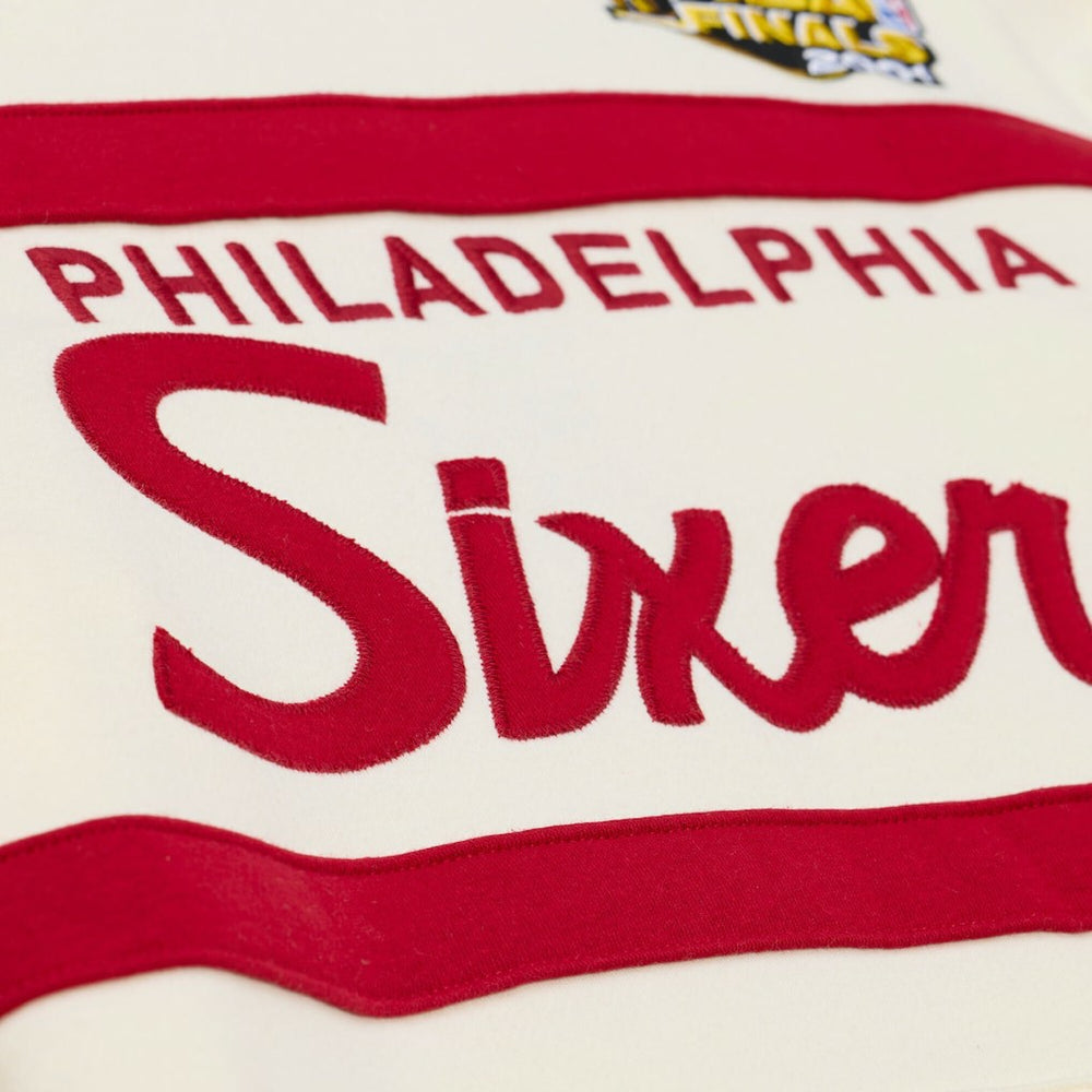 Philadelphia 76ers Hardwood Classics 76 Originals Collection Head Coach Hoodie sale - Cream | Mitchell & Ness online