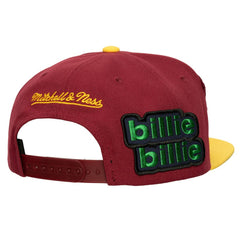 Cleveland Cavaliers x Billie Eilish Hardwood Classics Patch Snapback Hat sale - Wine/Gold | Mitchell & Ness cheap