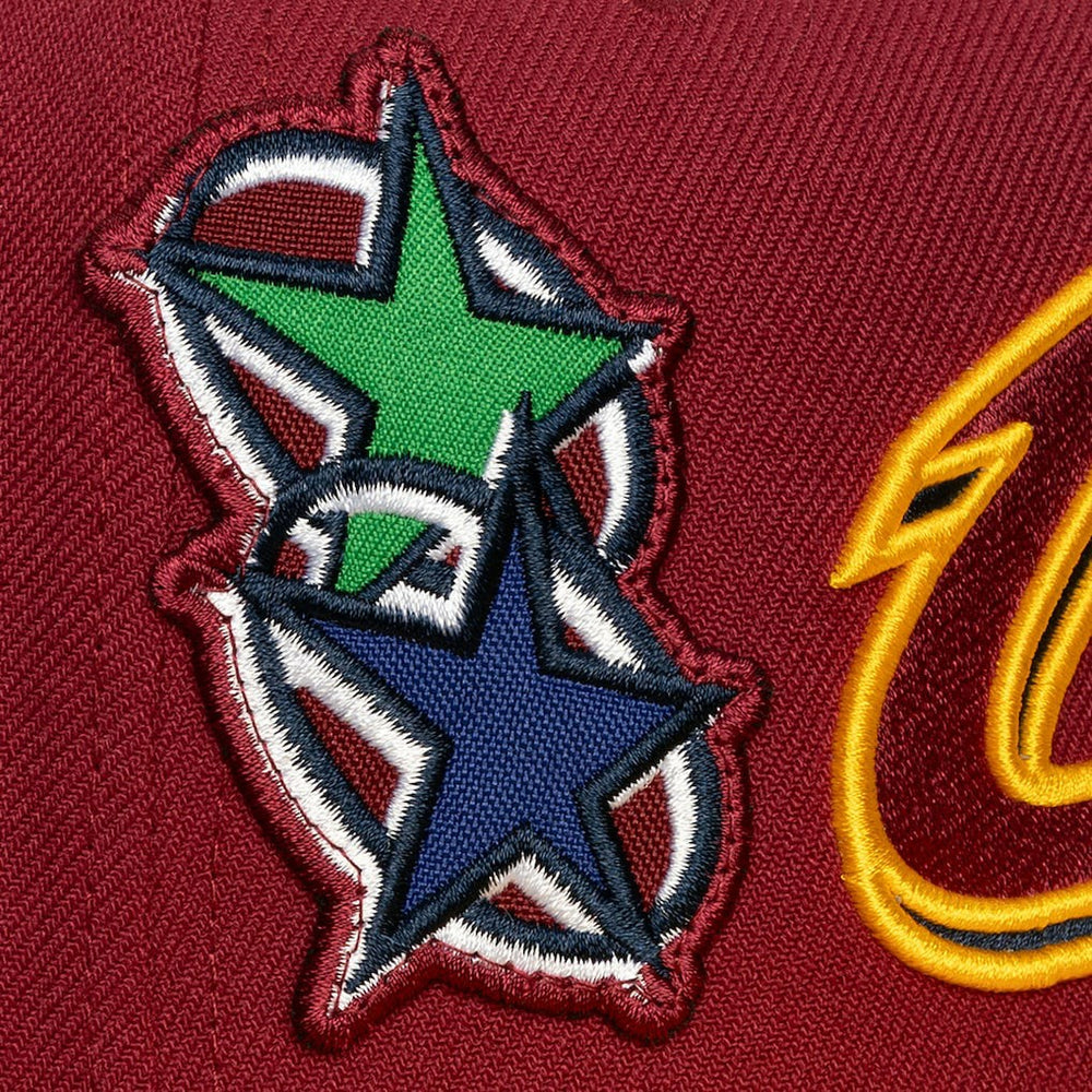 Cleveland Cavaliers x Billie Eilish Hardwood Classics Patch Snapback Hat sale - Wine/Gold | Mitchell & Ness cheap