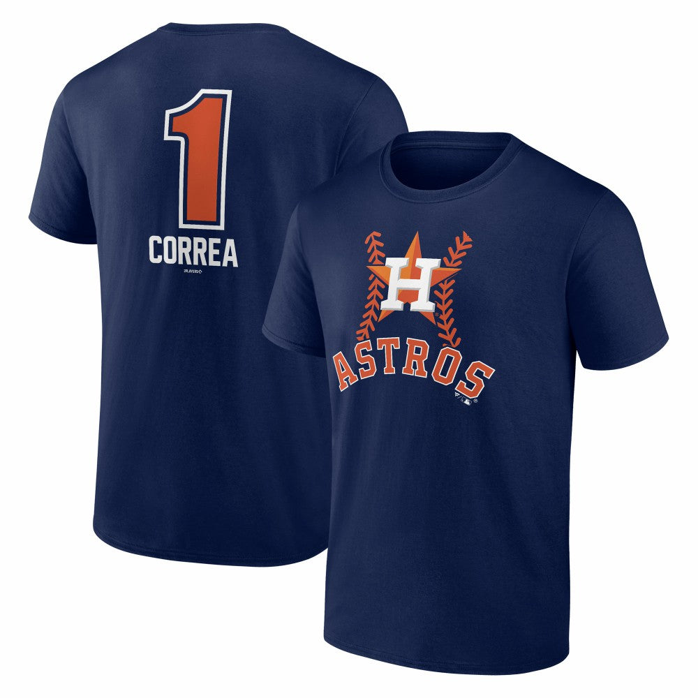 Carlos Correa Houston Astros Fastball Player Name & Number T-Shirt - Navy