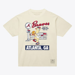 Atlanta Braves Deli T-Shirt - Cream | Mitchell & Ness