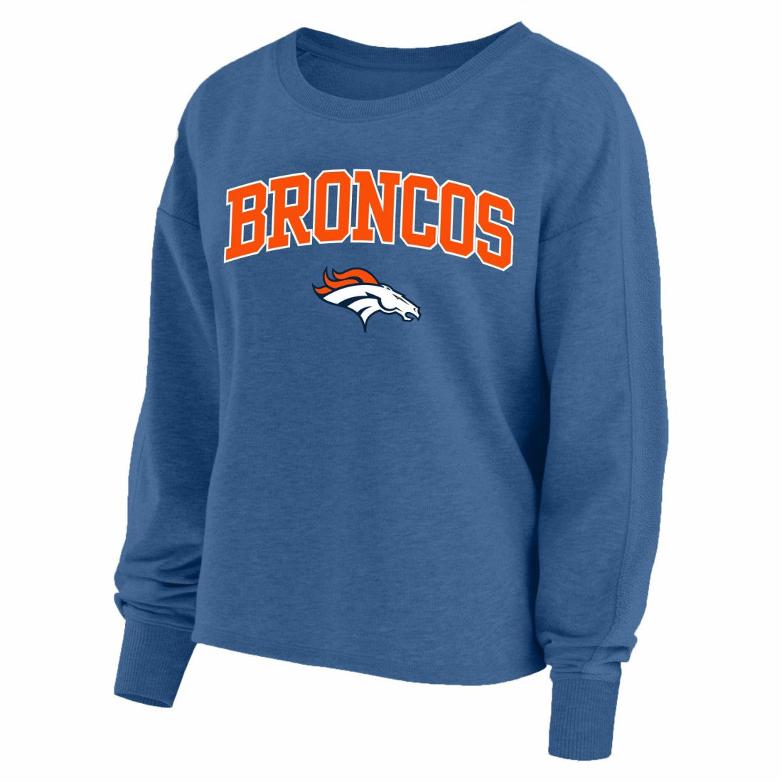 NFL Denver Broncos Profile Women's Plus Size Acid Wash Raglan Sweatshirt