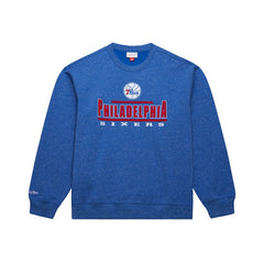 Philadelphia 76ers Throw It Back Fleece Sweatshirt - Royal | Mitchell & Ness online