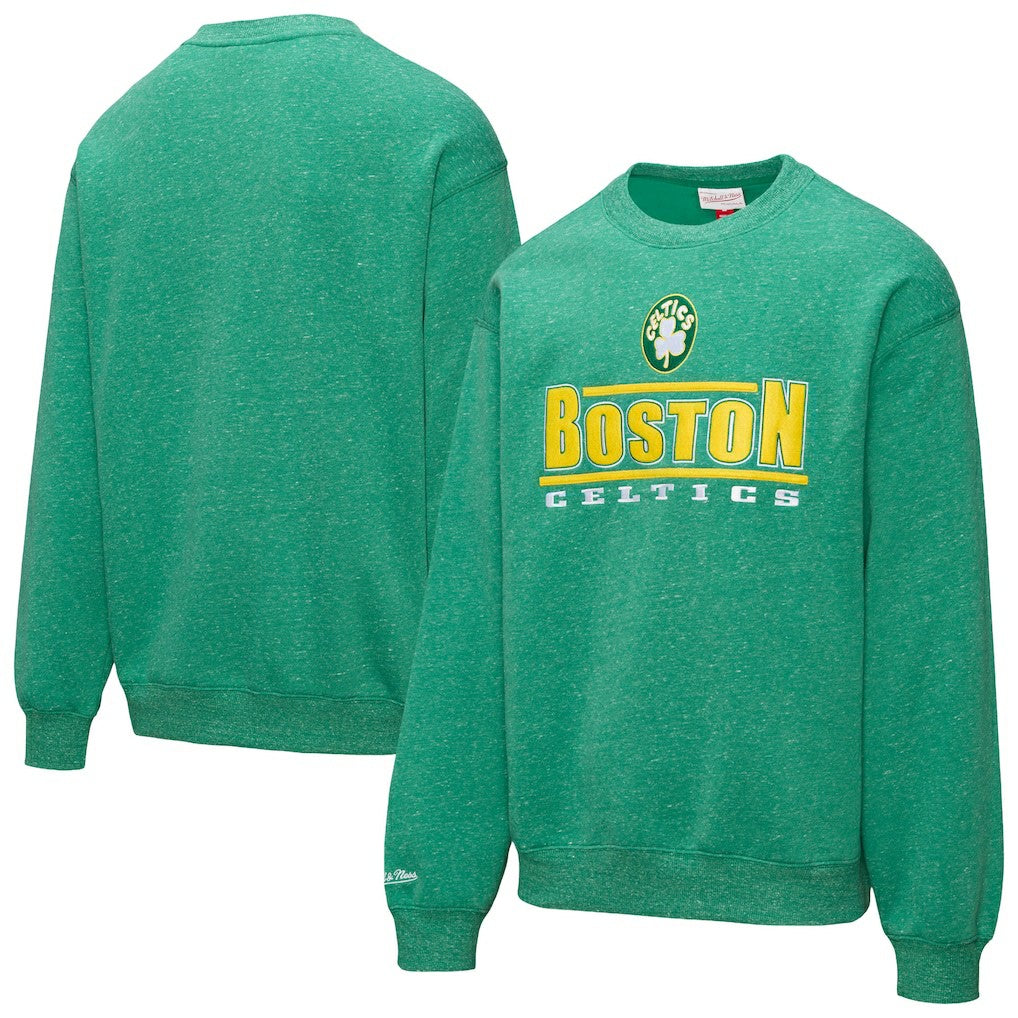 Boston Celtics Throw It Back Fleece Sweatshirt - Green | Mitchell & Ness on sale