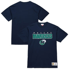 Dallas Mavericks Hardwood Classics Throw It Back Premium T-Shirt sale - Navy | Mitchell & Ness shop