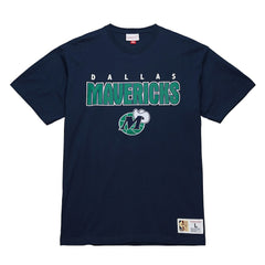 Dallas Mavericks Hardwood Classics Throw It Back Premium T-Shirt sale - Navy | Mitchell & Ness shop