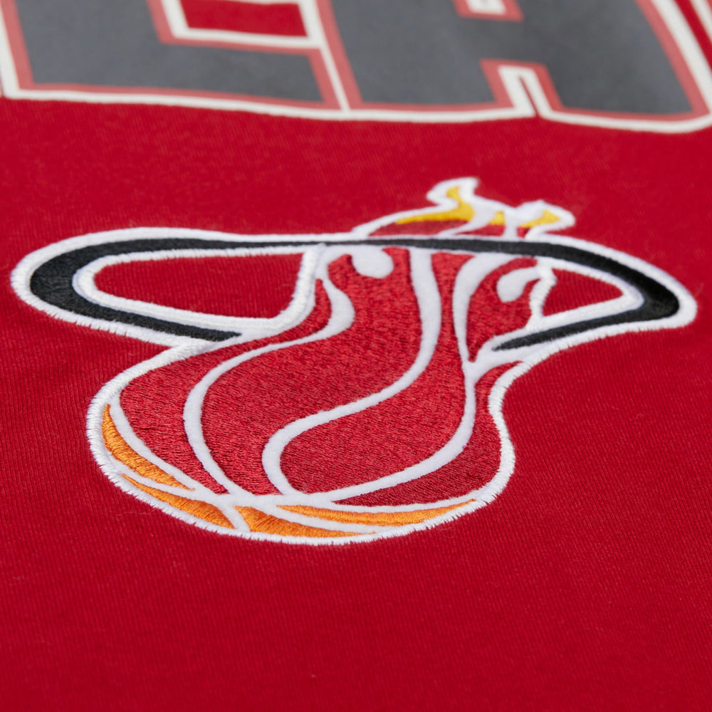 Miami Heat Hardwood Classics Throw It Back Premium T-Shirt - Red | Mitchell & Ness shop