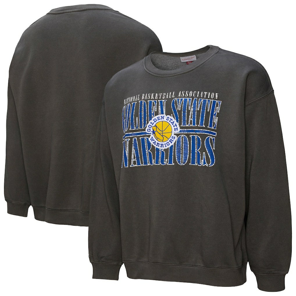 Golden State Warriors NBA Downtown Collection Fleece Sweatshirt sale - Black | Mitchell & Ness discount