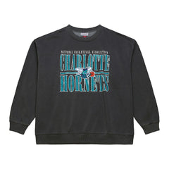 Charlotte Hornets NBA Downtown Collection Fleece Sweatshirt - Black | Mitchell & Ness for sale