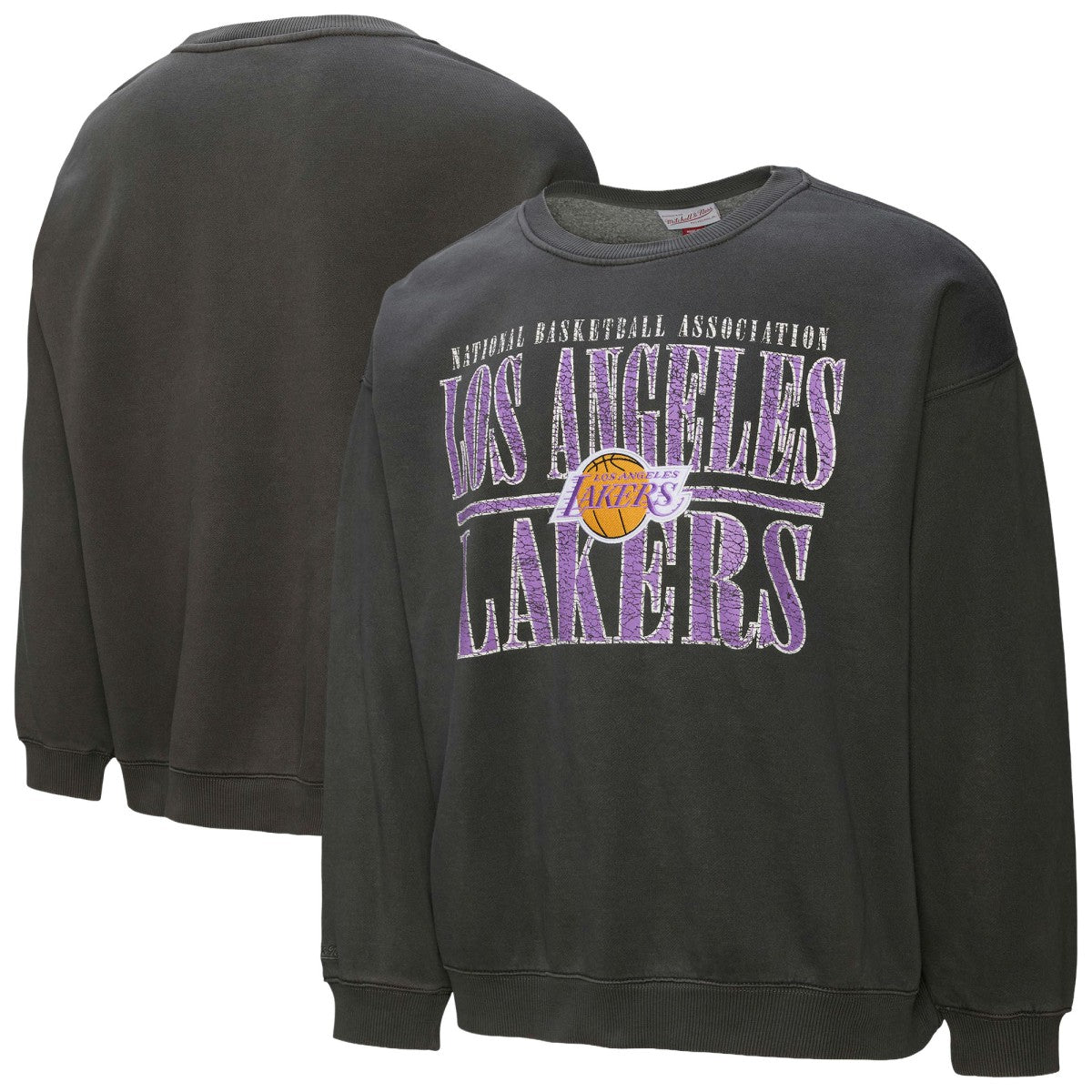 Los Angeles Lakers NBA Downtown Collection Fleece Sweatshirt - Black | Mitchell & Ness cheap