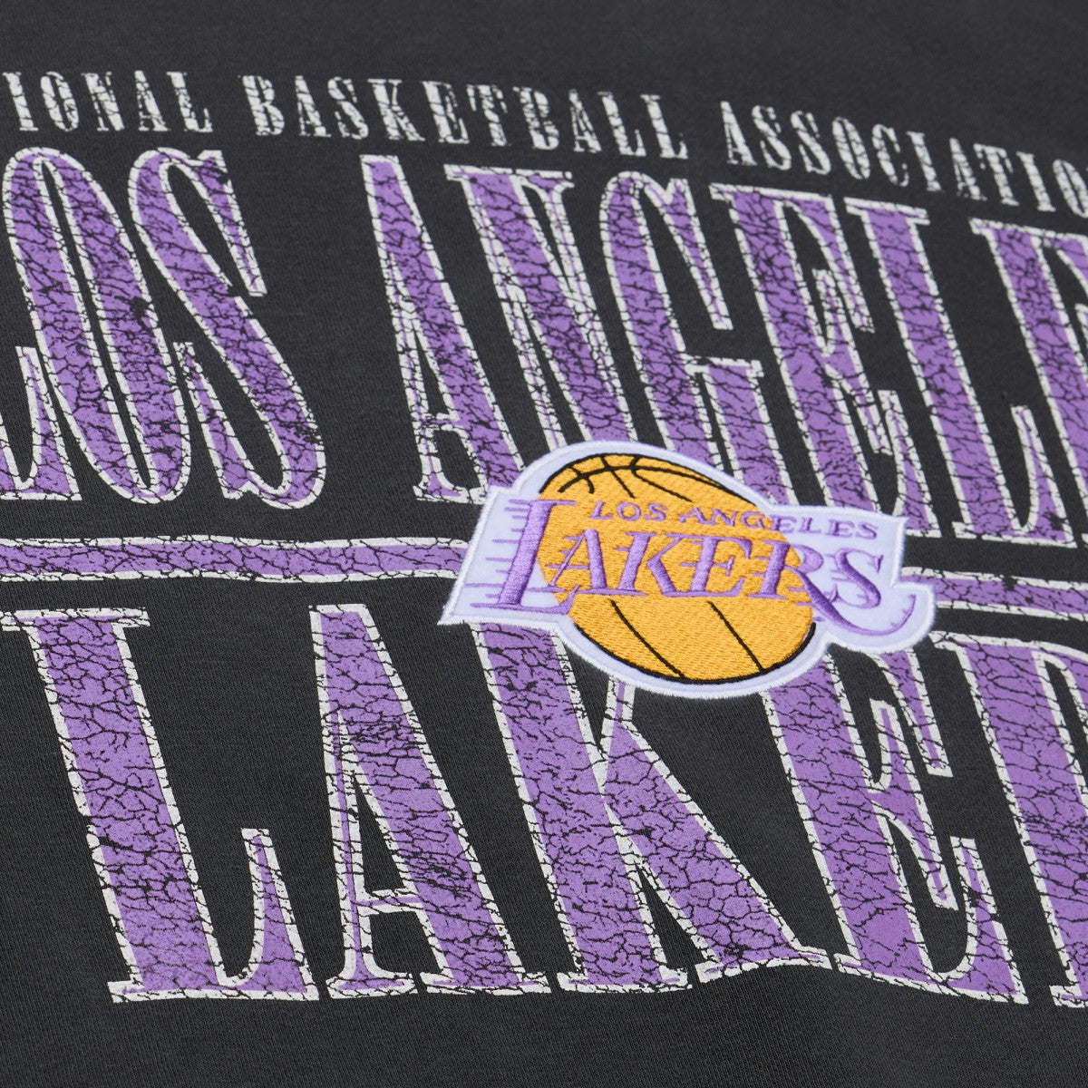 Los Angeles Lakers NBA Downtown Collection Fleece Sweatshirt - Black | Mitchell & Ness cheap