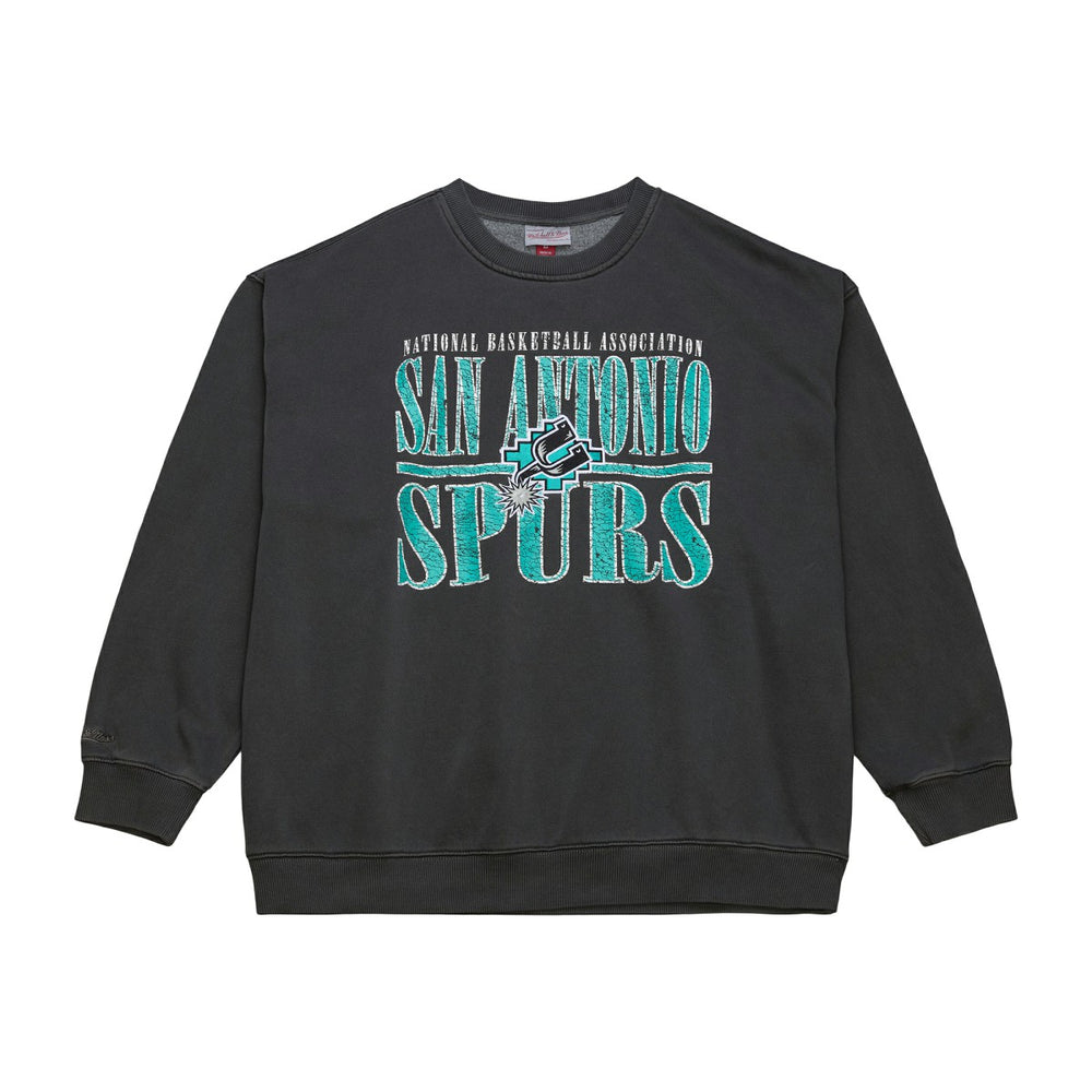 San Antonio Spurs NBA Downtown Collection Fleece Sweatshirt - Black | Mitchell & Ness discount