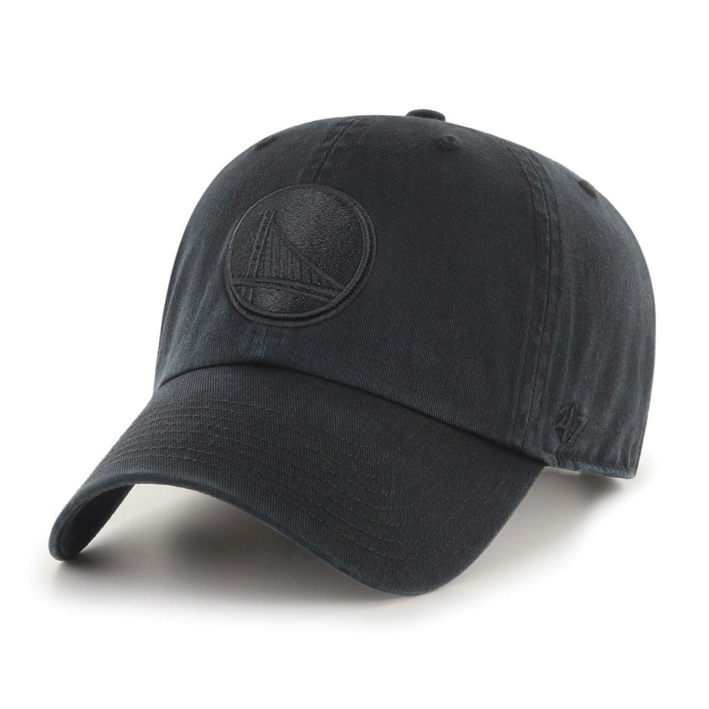 Golden State Warriors '47 Black on Black Clean Up Adjustable Hat | 47 brand sale
