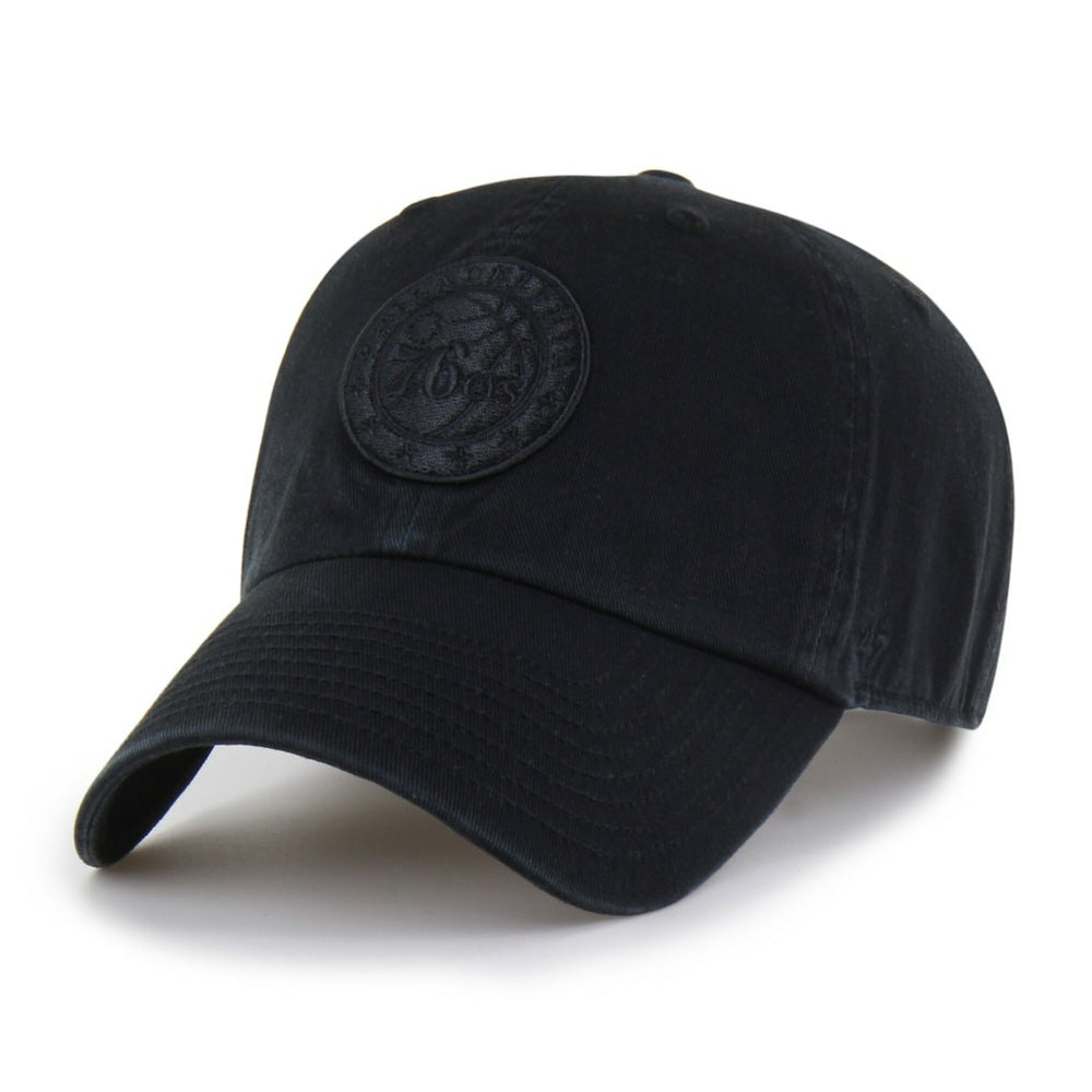 Philadelphia 76ers '47 Black on Black Clean Up Adjustable Hat | 47 brand cheap