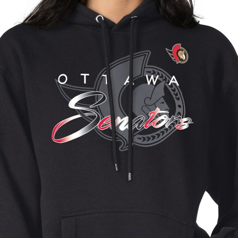 Ottawa Senators G-III 4Her by Carl Banks Shadow Logo Fleece Pullover Hoodie