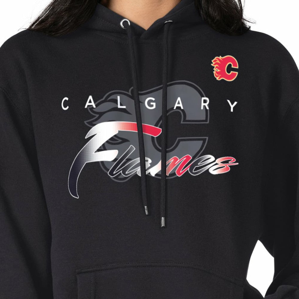 Calgary Flames G-III 4Her by Carl Banks Shadow Logo Fleece Pullover Hoodie