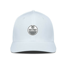 Edmonton Oilers Levelwear Rise Slate & Snow Structured Flex Hat