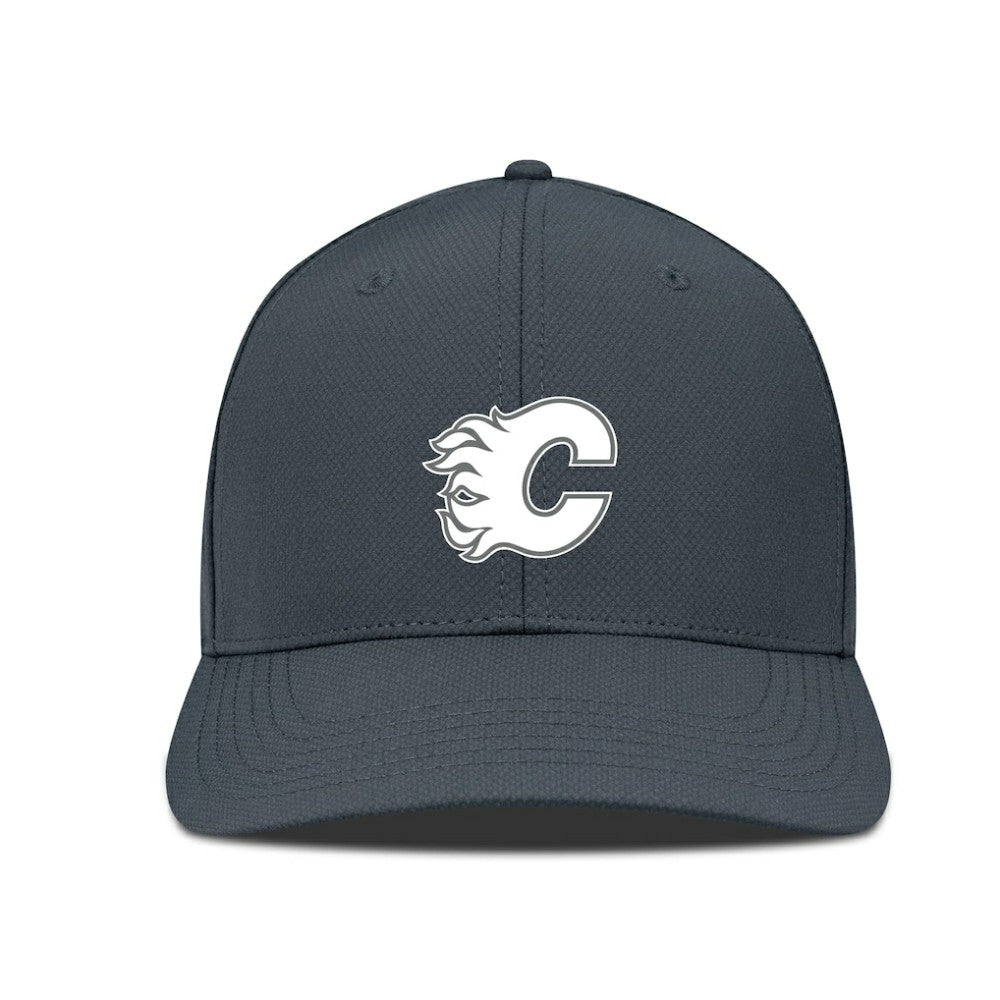 Calgary Flames Levelwear Rise Slate & Snow Structured Flex Hat