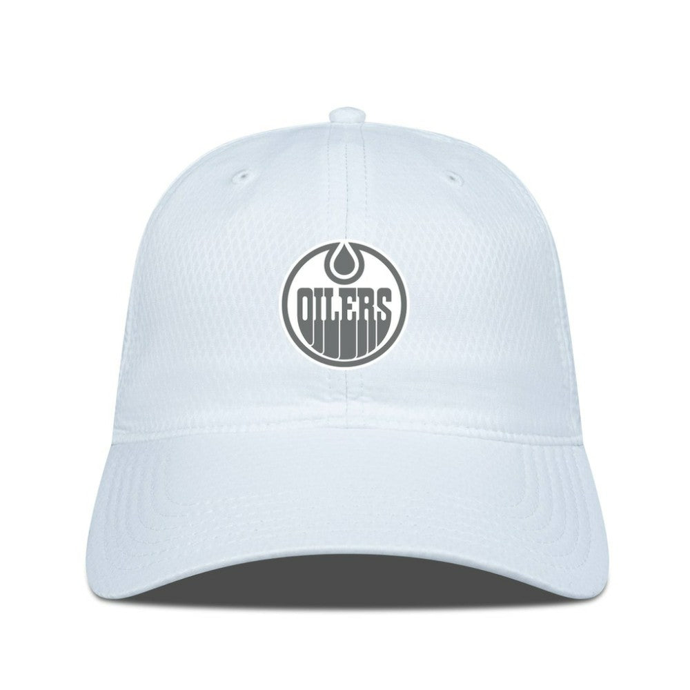 Edmonton Oilers Levelwear Matrix Slate & Snow Unstructured Adjustable Hat