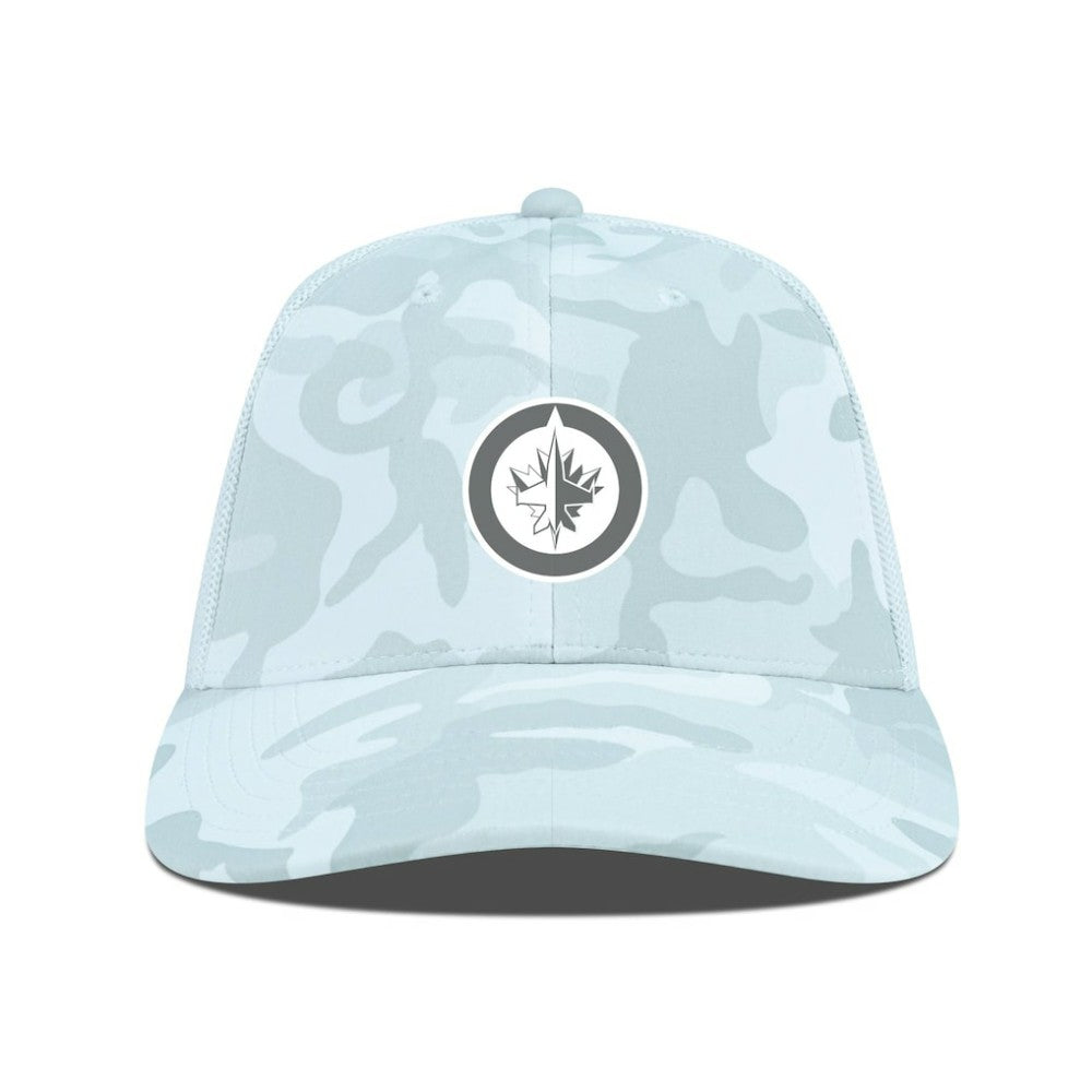 Winnipeg Jets Levelwear Clash Slate & Snow Meshback Flex Hat