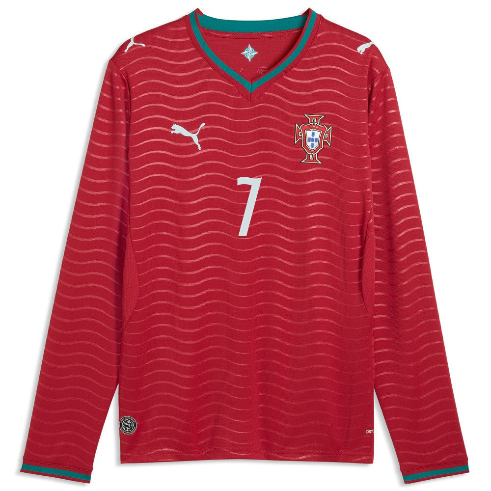 Cristiano Ronaldo Portugal National Team 2026 Home Replica Long Sleeve Jersey / Soccer Sale