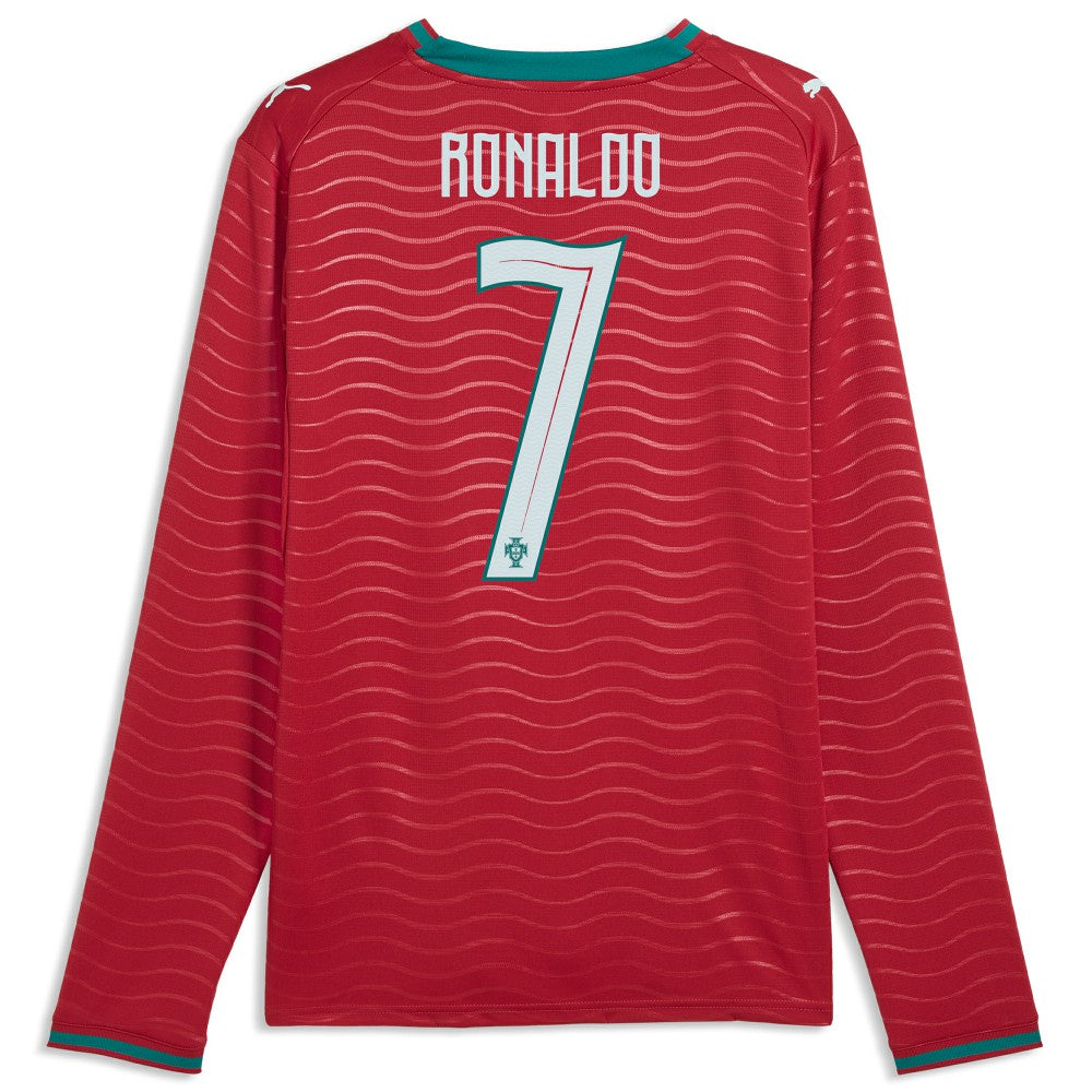 Cristiano Ronaldo Portugal National Team 2026 Home Replica Long Sleeve Jersey / Soccer Sale
